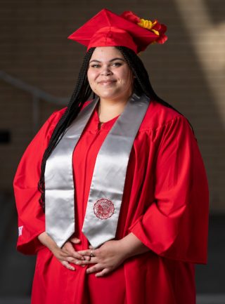 D735351 HOPE Scholar Theresa Butler, member of the first HOPE cohort, graduates this spring. Butler is about to graduate with a degree in Urban Studies and begin her Masters in Public Administration in the fall. She is dedicated to improving the lives of others who have been through homelessness.
4/9/21
(Lonnie Timmons III/UNLV Photo Services)